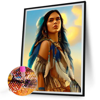 Indian Beauty - Full Square Drill Diamond Painting 40*50CM