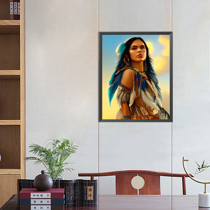 Indian Beauty - Full Square Drill Diamond Painting 40*50CM