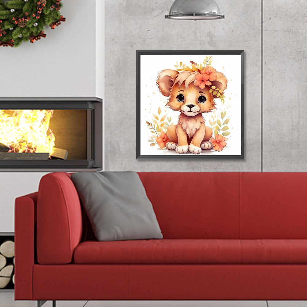 Cartoon Tiger - Full Round Drill Diamond Painting 30*30CM