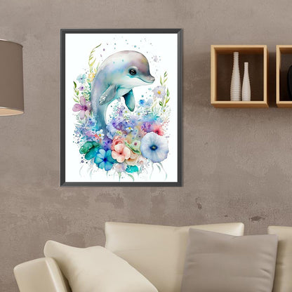 Whale - Full Round Drill Diamond Painting 30*40CM