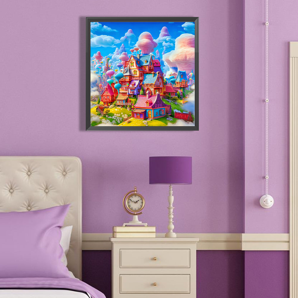 Tribal Castle - Full Round Drill Diamond Painting 40*40CM