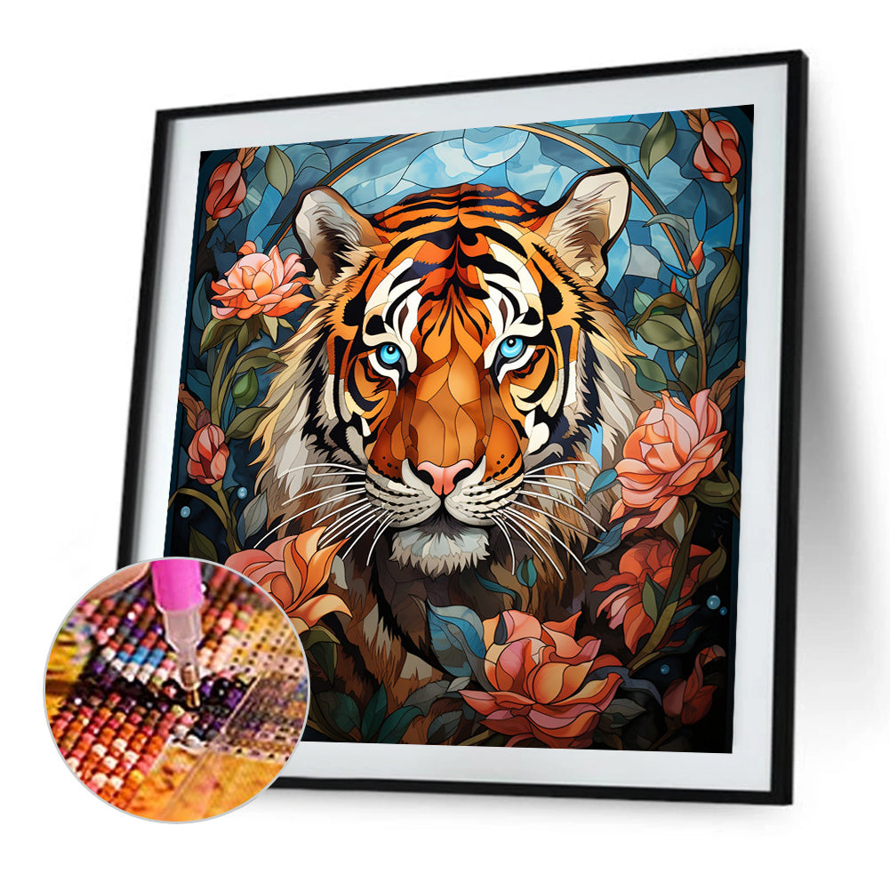 Tiger - Full AB Dril Round Diamond Painting 40*40CM