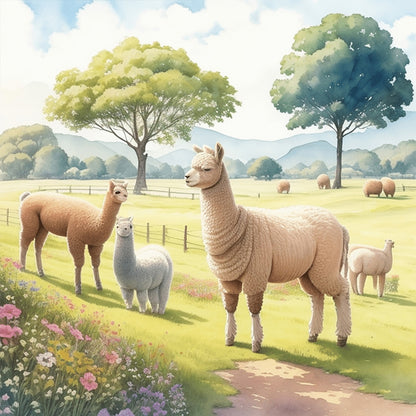 Farm Animals - Full Round Drill Diamond Painting 30*30CM