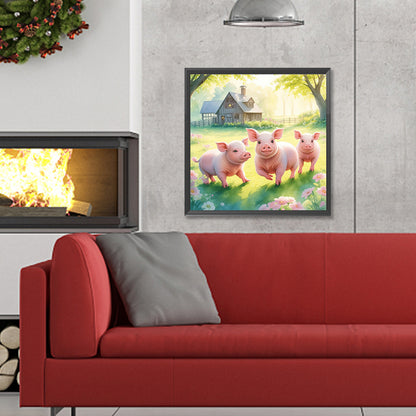Farm Animals - Full Round Drill Diamond Painting 30*30CM