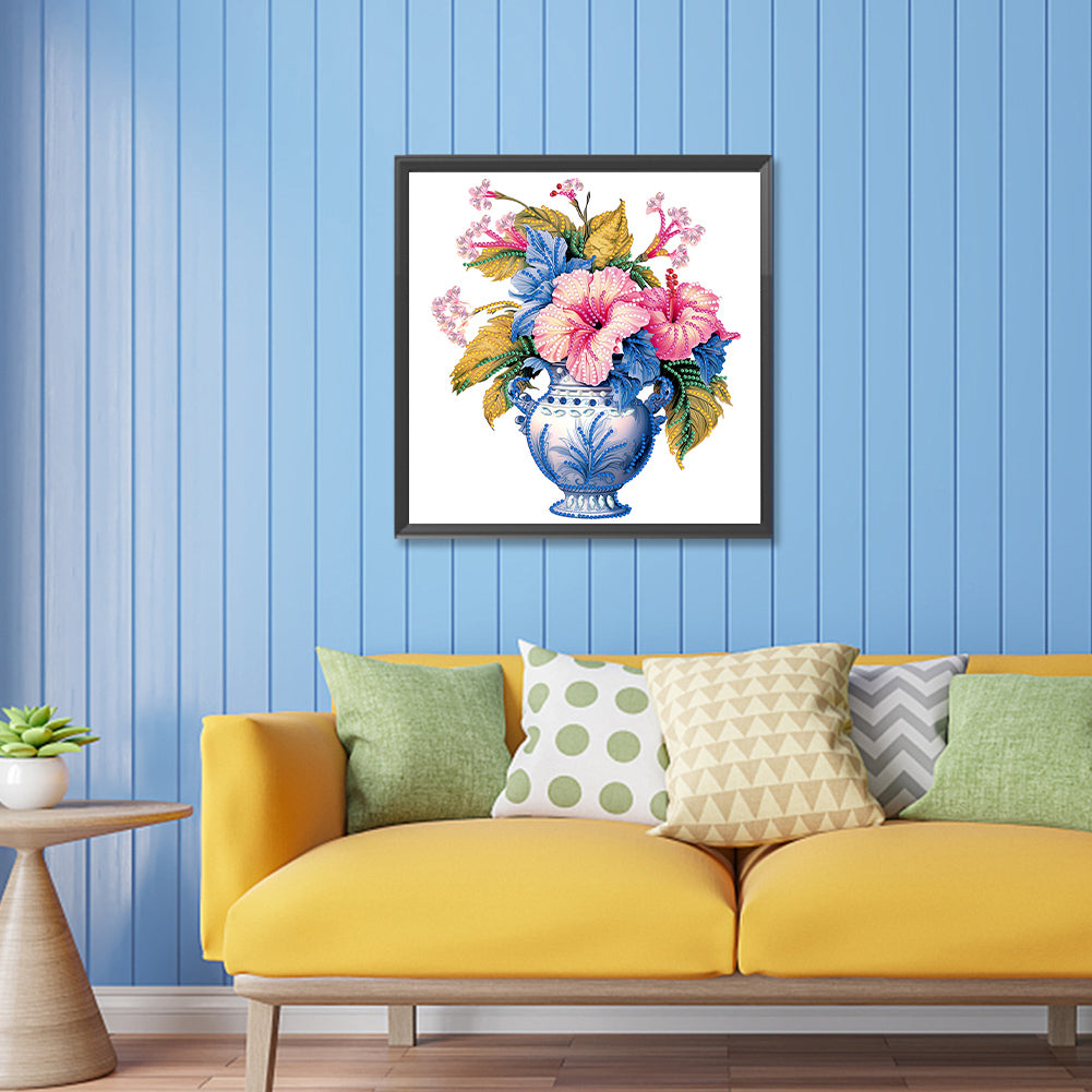 Flower Vase - Special Shaped Drill Diamond Painting 30*30CM