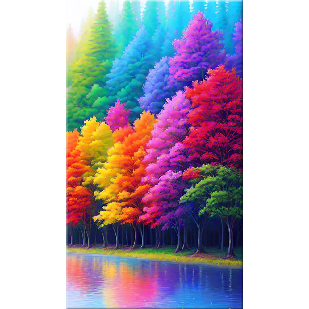 Rainbow Forest - Full Round Drill Diamond Painting 40*70CM