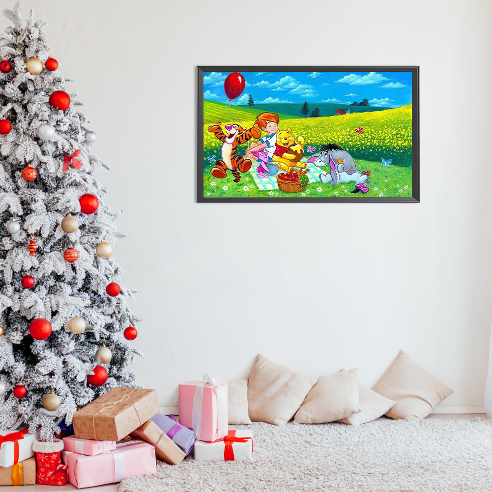 Winnie The Pooh And His Friends - Full Round Drill Diamond Painting 50*30CM