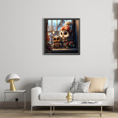 Winter Night Animals - Full AB Dril Round Diamond Painting 40*40CM