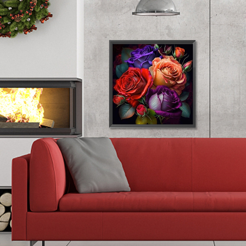 Rose - Full Round Drill Diamond Painting 30*30CM