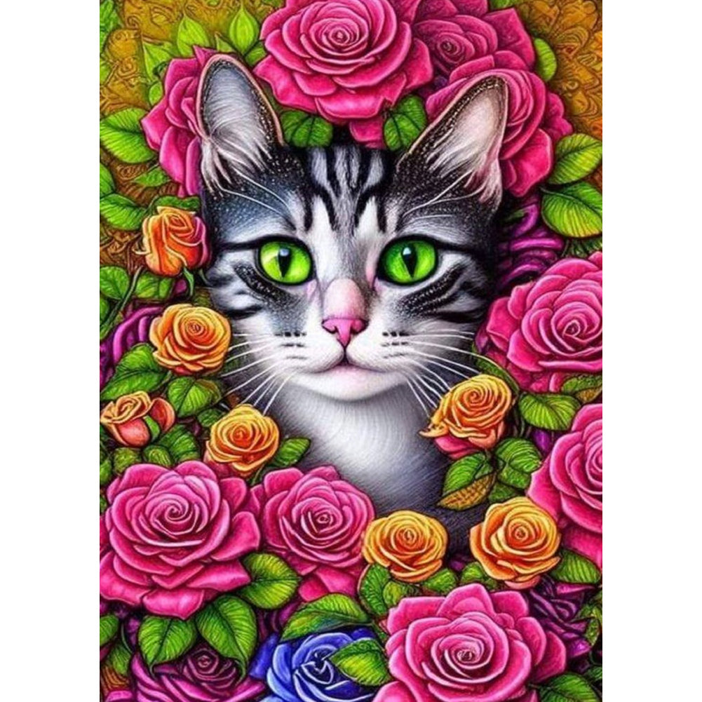 Cat - Full Square Drill Diamond Painting 30*40CM
