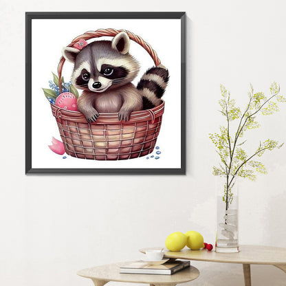 Raccoon - Full Round Drill Diamond Painting 30*30CM