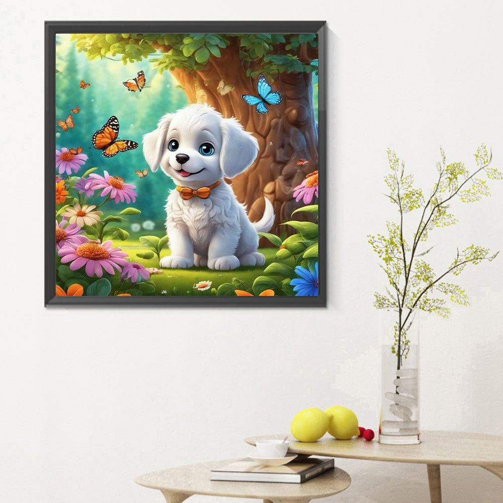 Puppy - Full Round Drill Diamond Painting 30*30CM
