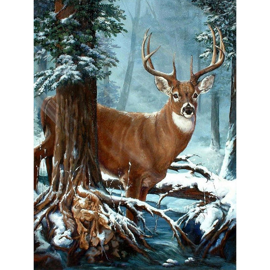 Elk - Full Round Drill Diamond Painting 30*40CM