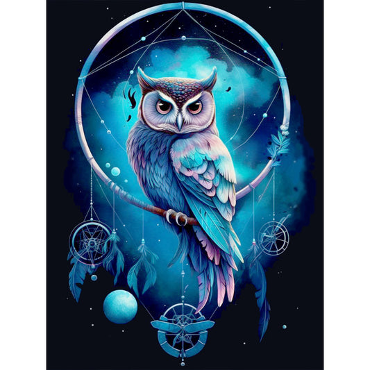 Owl And Dream Catcher - Full Round Drill Diamond Painting 30*40CM