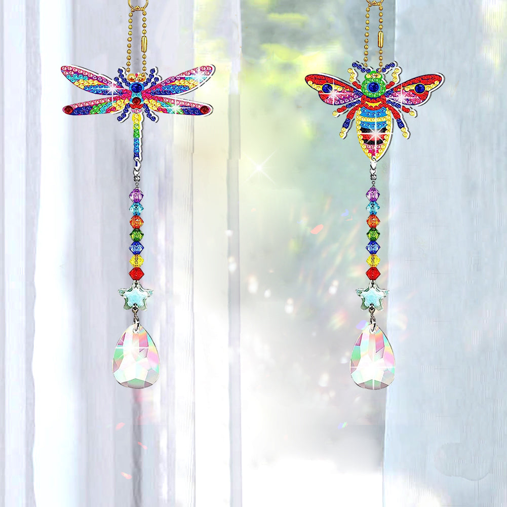 Suncatcher Diamond Drawing Hanging Ornament Kit (Dragonfly Bee)