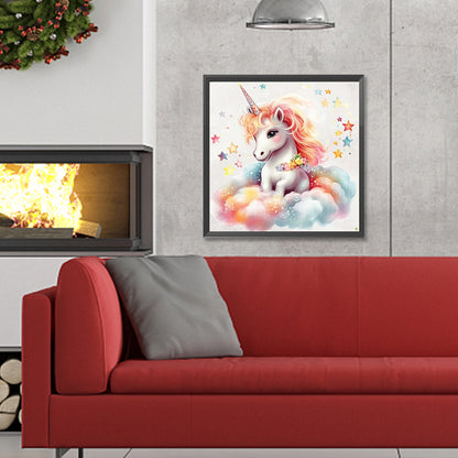 Colorful Cloud Unicorn - Full Round Drill Diamond Painting 30*30CM