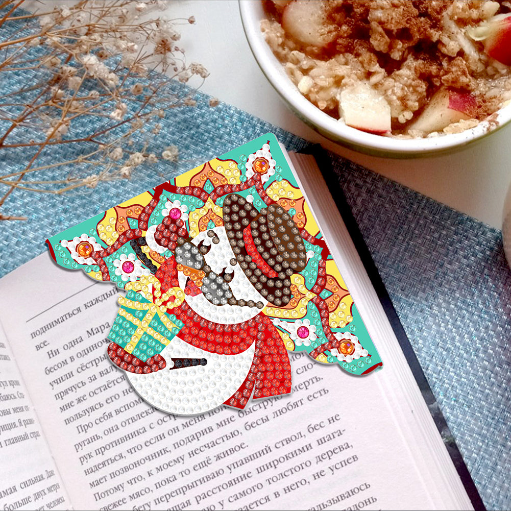 4PCS Special Shape+Round Diamond Painting Bookmark Kits Kits (Xmas Critter #10)