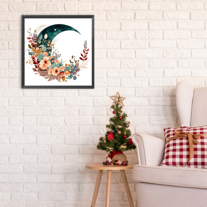 Flowers On The Moon - Full Round Drill Diamond Painting 30*30CM