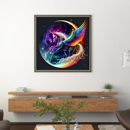 Moon Unicorn - 11CT Stamped Cross Stitch 40*40CM