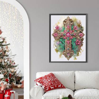 Cross - Special Shaped Drill Diamond Painting 30*40CM