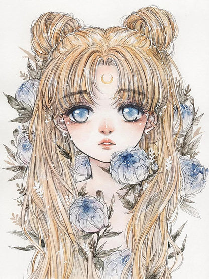 Shui Bingyue - Full Round Drill Diamond Painting 40*60CM