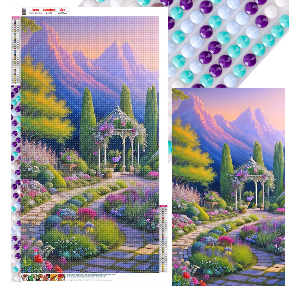 Flower Path - Full Round Drill Diamond Painting 40*70CM