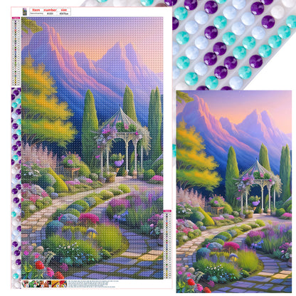 Flower Path - Full Round Drill Diamond Painting 40*70CM