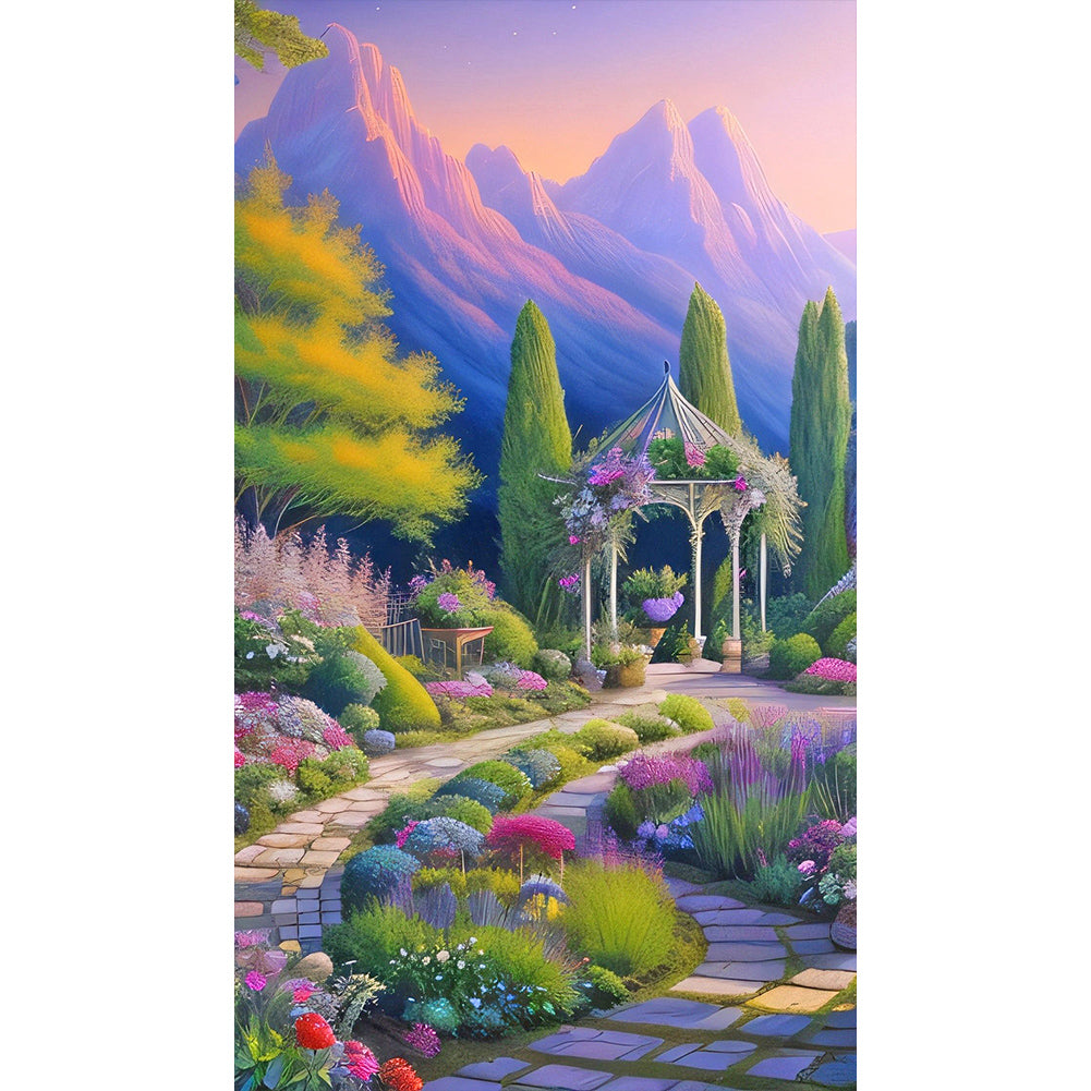 Flower Path - Full Round Drill Diamond Painting 40*70CM