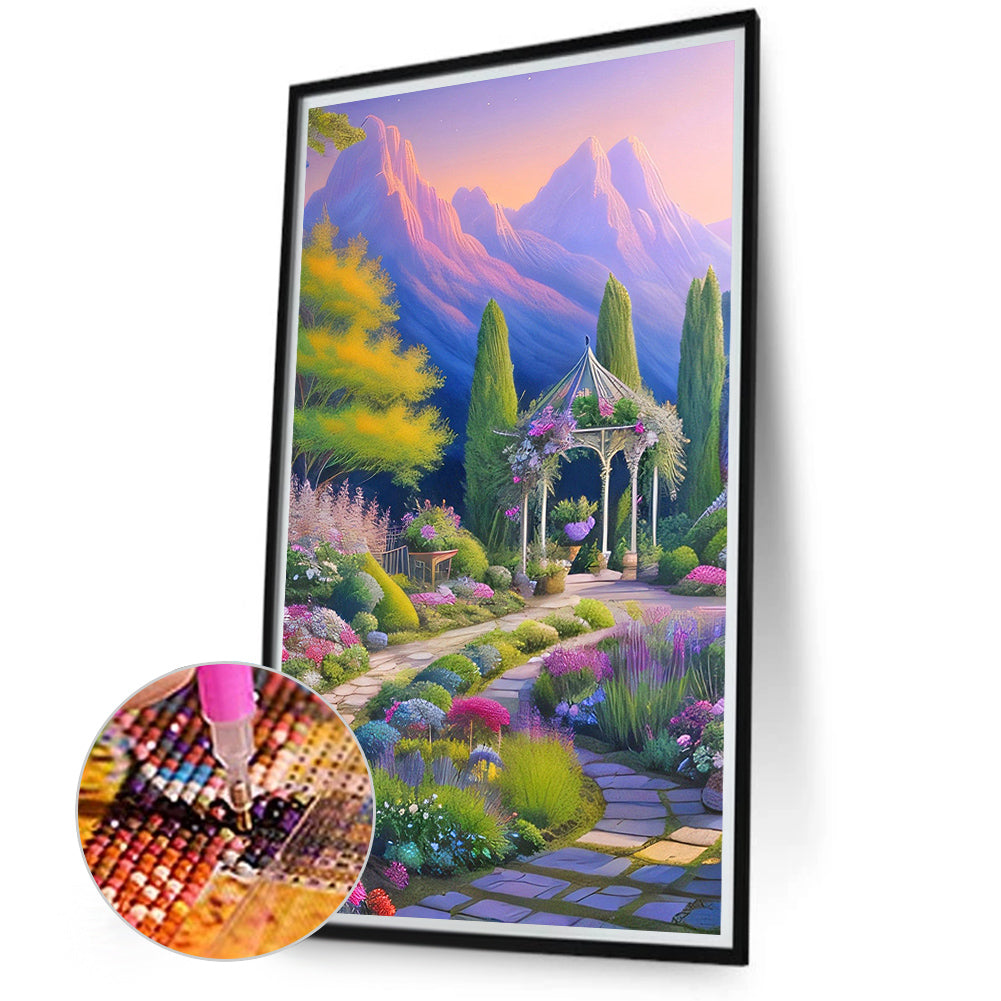 Flower Path - Full Round Drill Diamond Painting 40*70CM