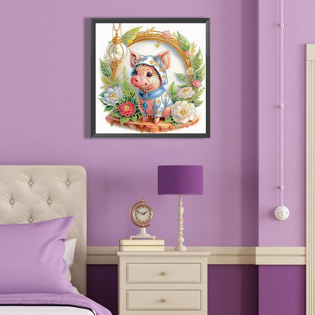 Simple Piggy - Special Shaped Drill Diamond Painting 40*40CM