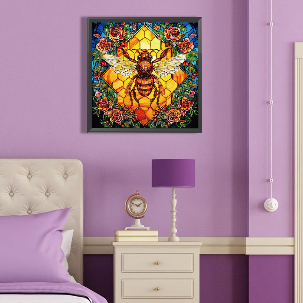 Simple Bee - Special Shaped Drill Diamond Painting 40*40CM