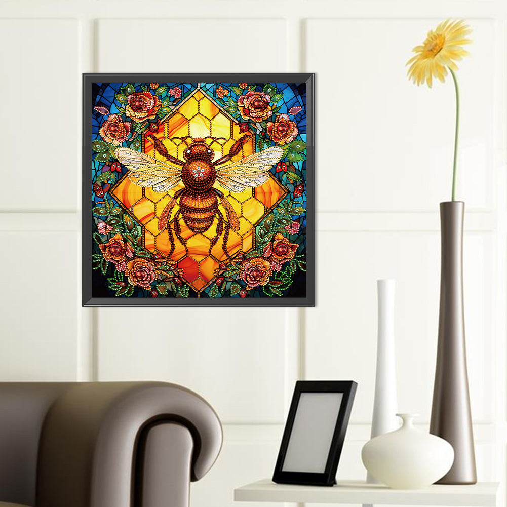 Simple Bee - Special Shaped Drill Diamond Painting 40*40CM