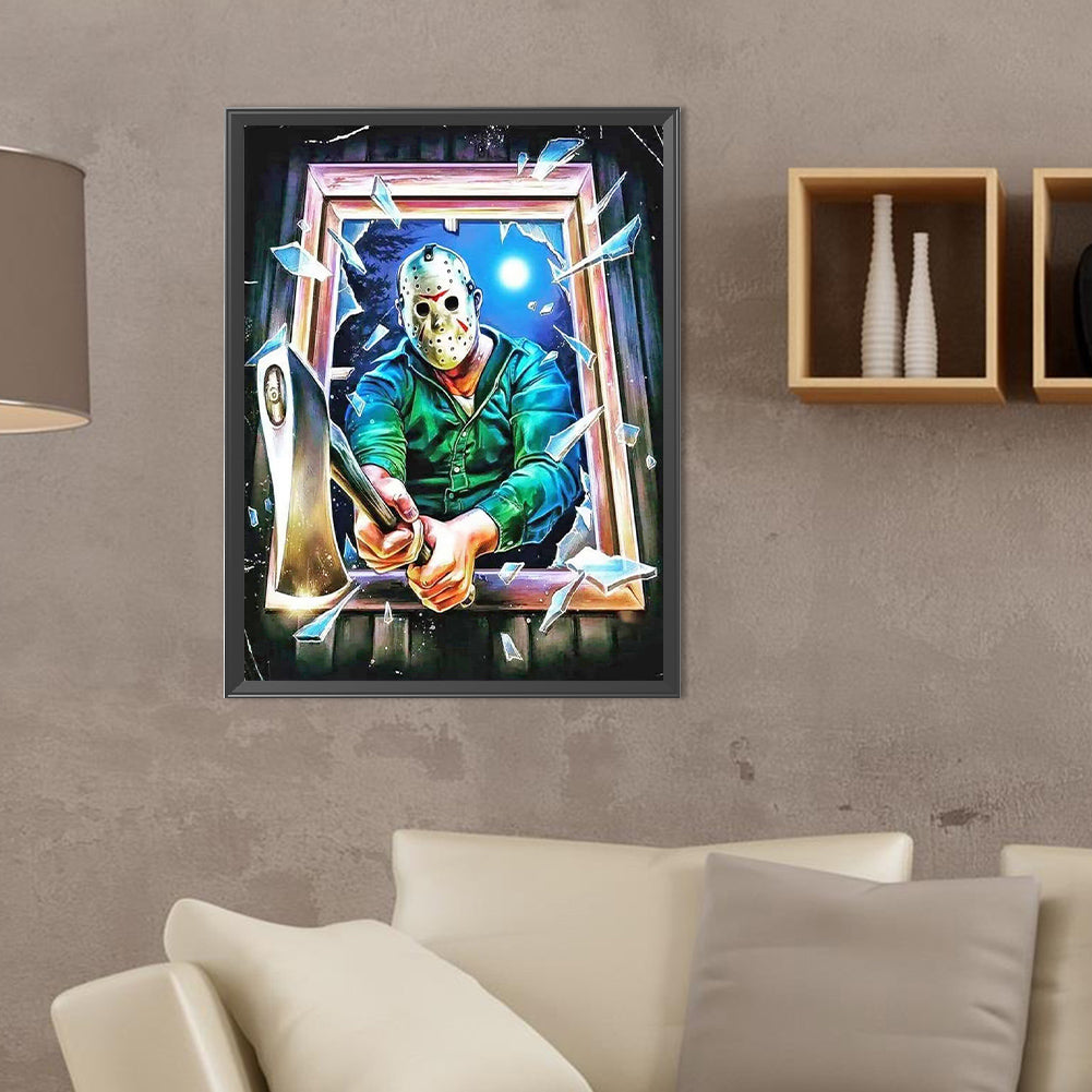 Jason Broken Window - Full Round Drill Diamond Painting 30*40CM