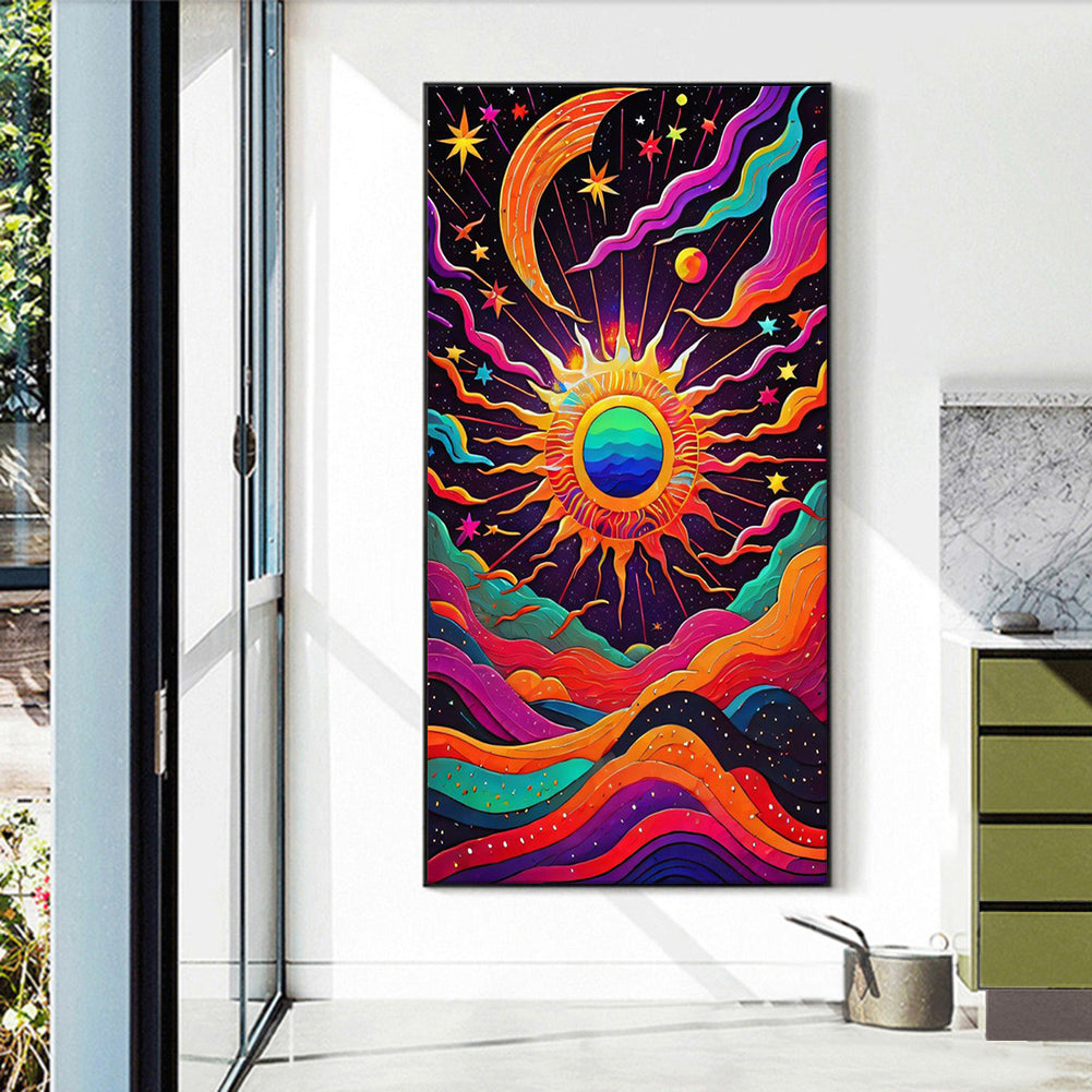 Stars And Moon Waves - Full Round Drill Diamond Painting 40*70CM
