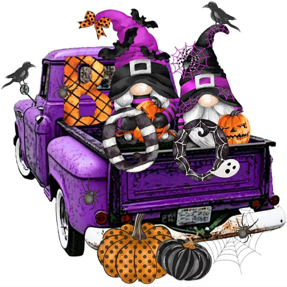 Halloween Gnome - Full Round Drill Diamond Painting 30*30CM
