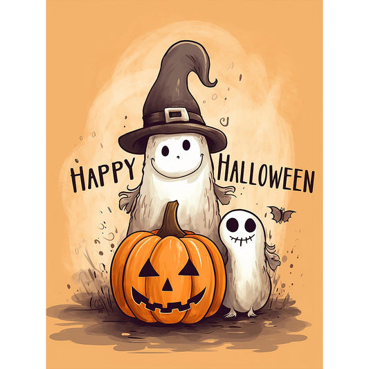 Halloween Ghost - Full Round Drill Diamond Painting 30*40CM