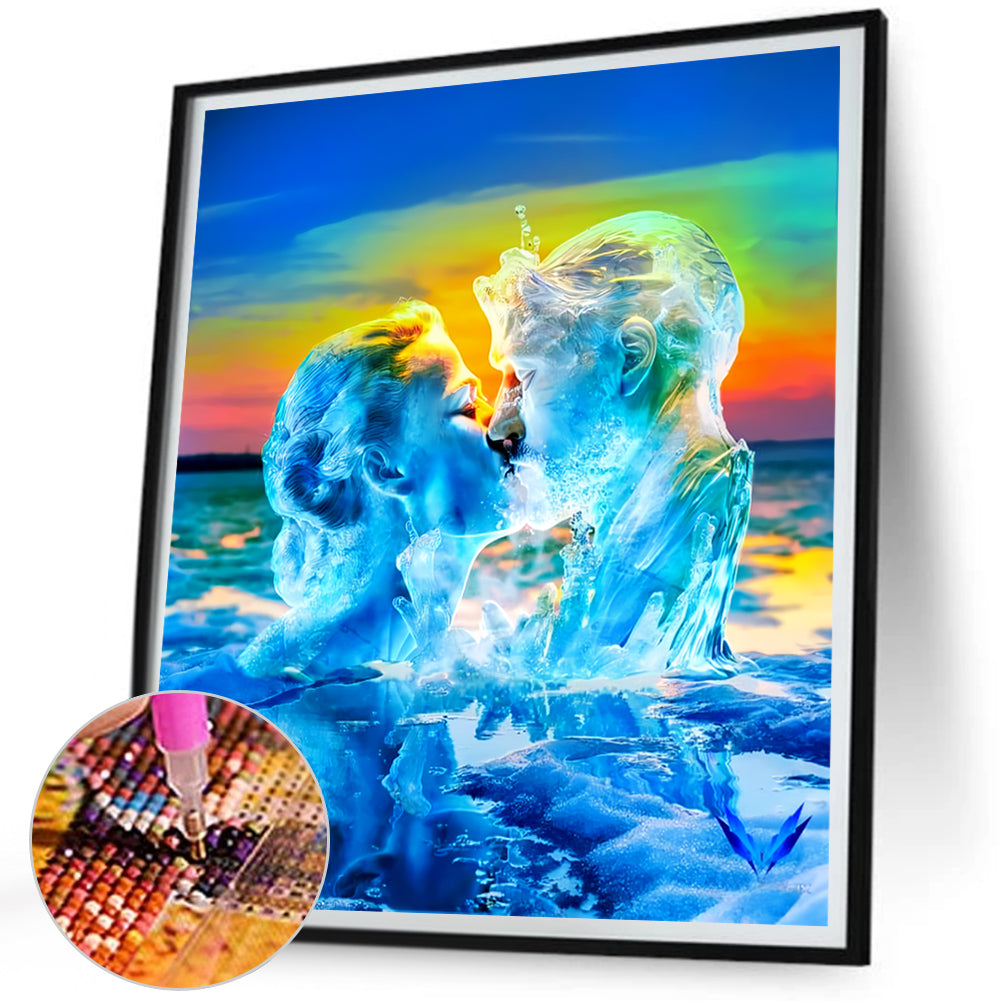 Frozen Kiss - Full Round Drill Diamond Painting 40*45CM