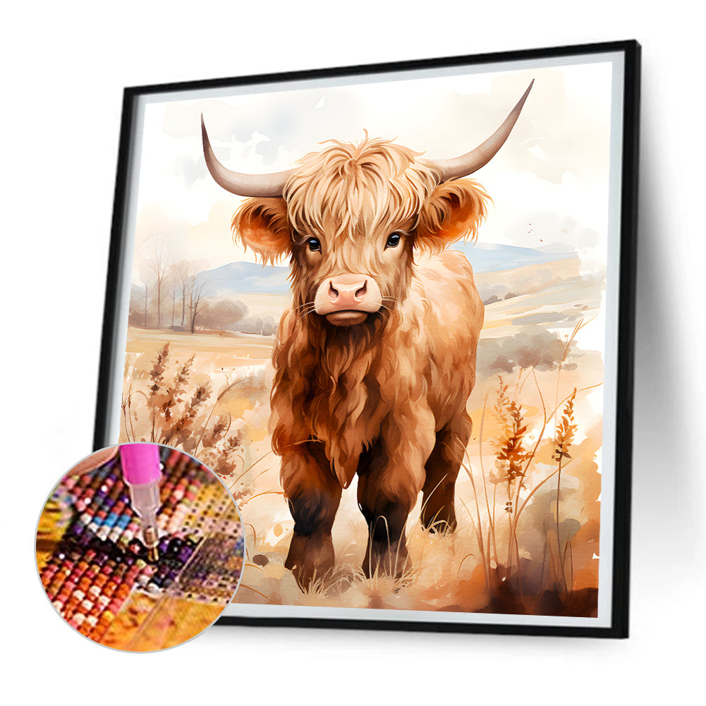 Highland Yak - Full Round Drill Diamond Painting 30*30CM