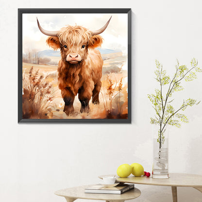 Highland Yak - Full Round Drill Diamond Painting 30*30CM