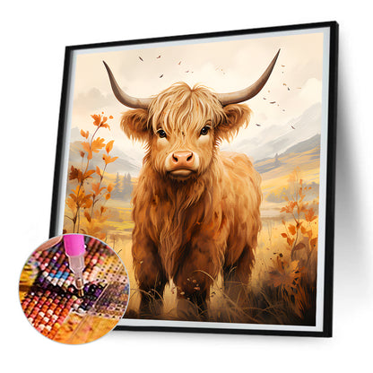 Highland Yak - Full Round Drill Diamond Painting 30*30CM
