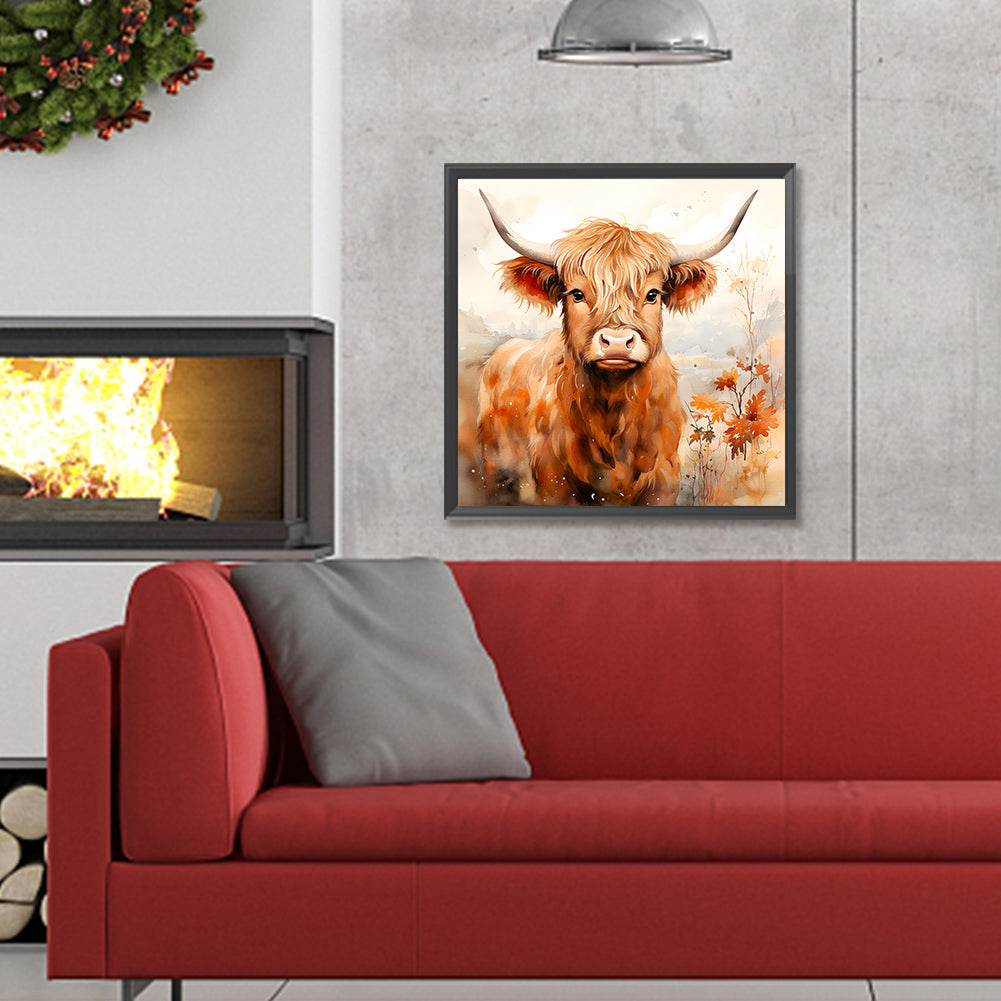 Highland Yak - Full Round Drill Diamond Painting 30*30CM