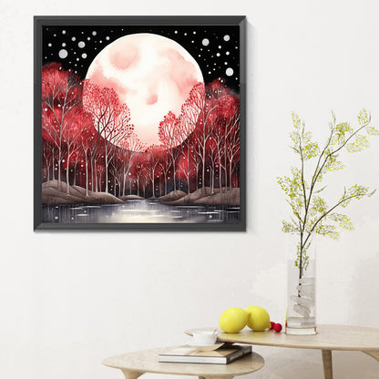 Mangrove Forest Under Moonlight - Full Round Drill Diamond Painting 30*30CM