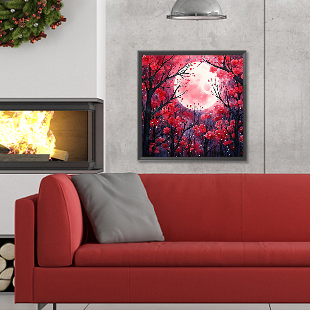 Mangrove Forest Under Moonlight - Full Round Drill Diamond Painting 30*30CM