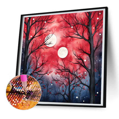Mangrove Forest Under Moonlight - Full Round Drill Diamond Painting 30*30CM
