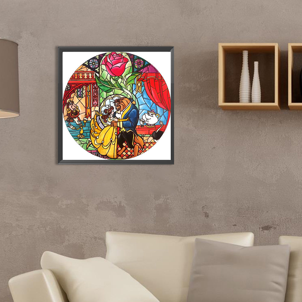 Beauty And The Beast - Full Round Drill Diamond Painting 35*35CM