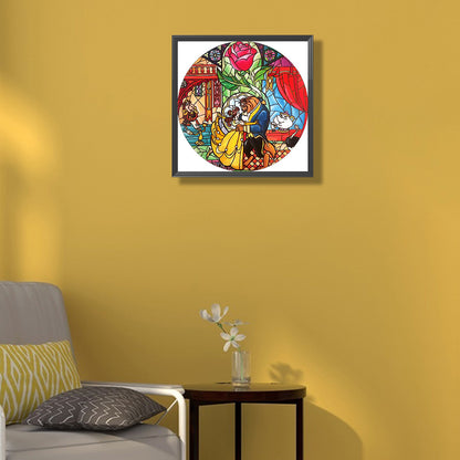Beauty And The Beast - Full Round Drill Diamond Painting 35*35CM