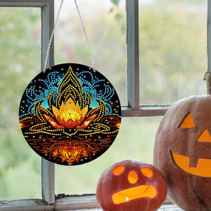 Suncatcher Double Sided Diamond Painting Hanging Decor (Lotus Power)