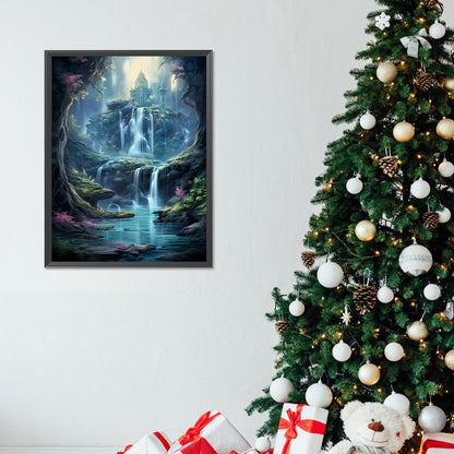 Waterfall View - Full Round Drill Diamond Painting 30*40CM