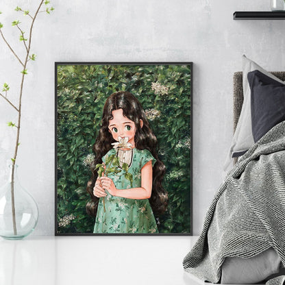 Girl - 11CT Stamped Cross Stitch 40*50CM