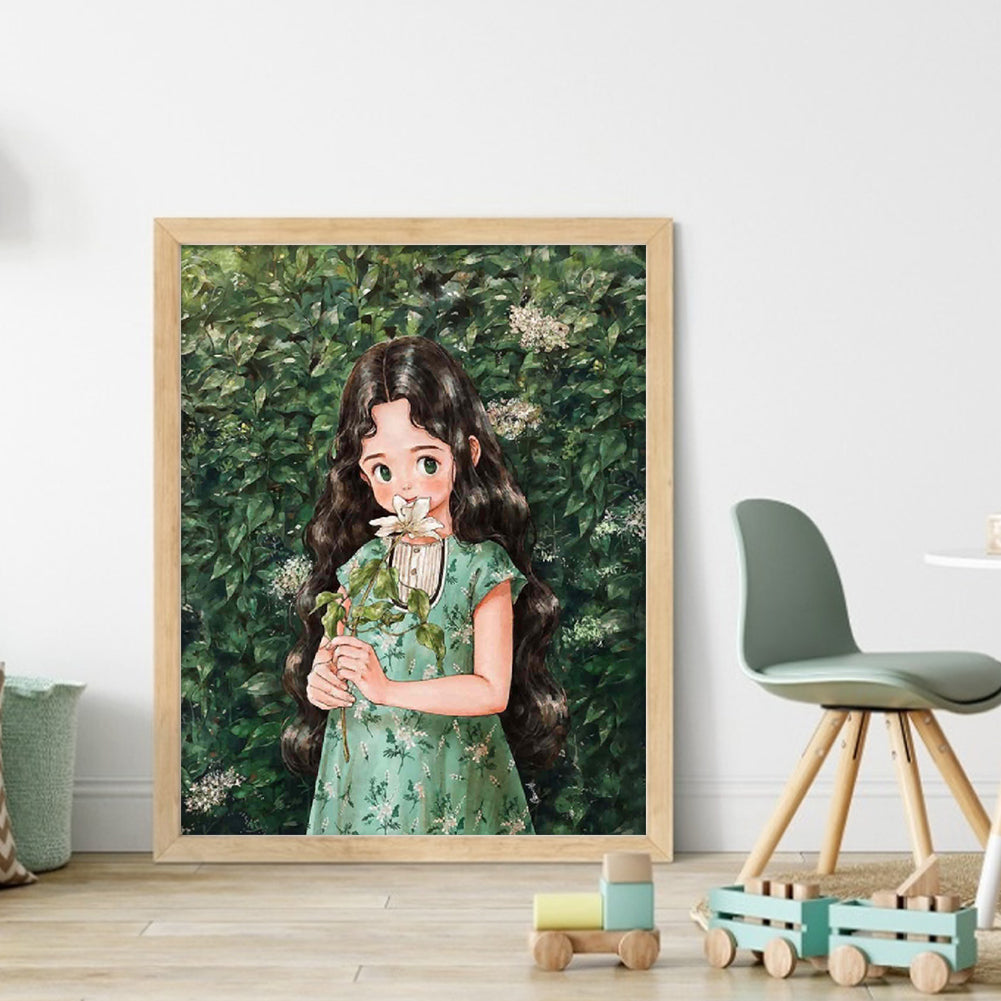 Girl - 11CT Stamped Cross Stitch 40*50CM